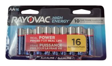 Rayovac High Energy Alkaline Battery AA (16 un)
