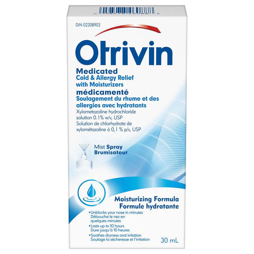 Otrivin Cold & Allergy Decongestant Nasal Spray With Moisturisers (30 g)