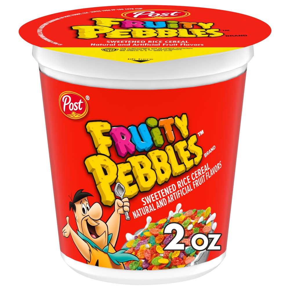 Fruity Pebbles Natural and Artificial Fruit Flavors Sweetened Rice Cereal (2 oz)