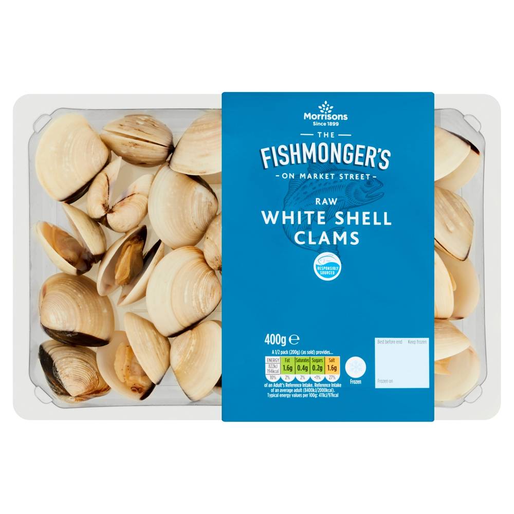 Morrisons The Fishmonger's on Market Street Raw White Shell Clams (400g)