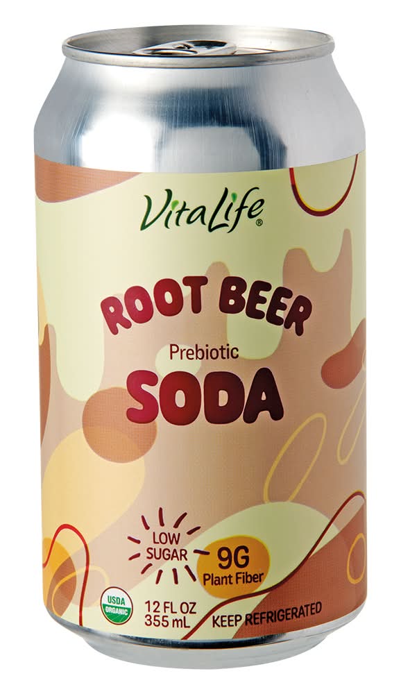 VitaLife Prebiotic Soda, Root Beer (12 fl oz)