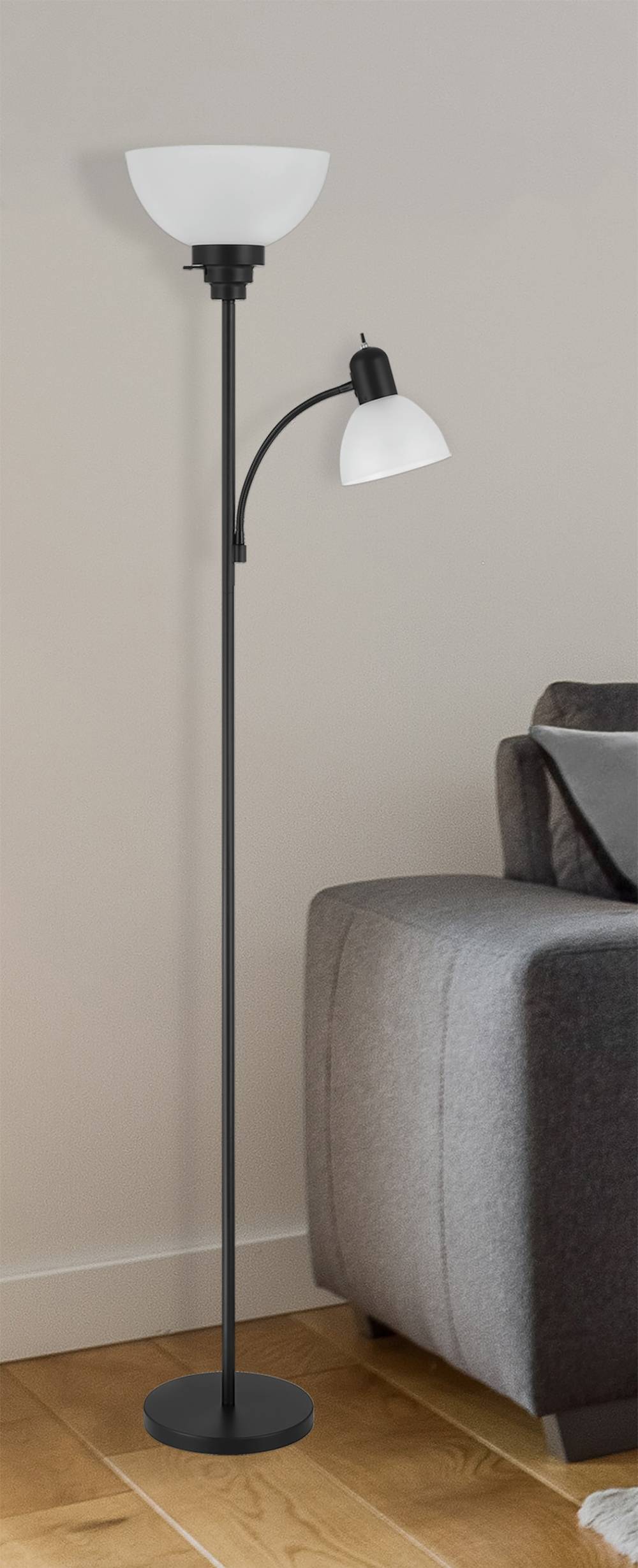 Torchiere With Side-Light Floor Lamp