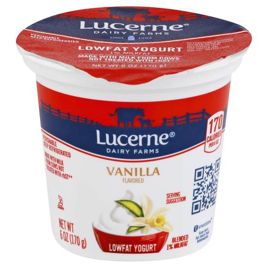 Lucerne Yogurt Lowfat Vanilla Flavored (6 oz)