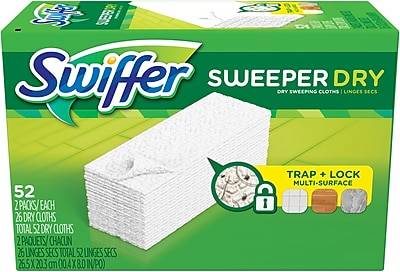 Swiffer Sweeper Dry Sweeping Pad, Unscented, 52/CT
