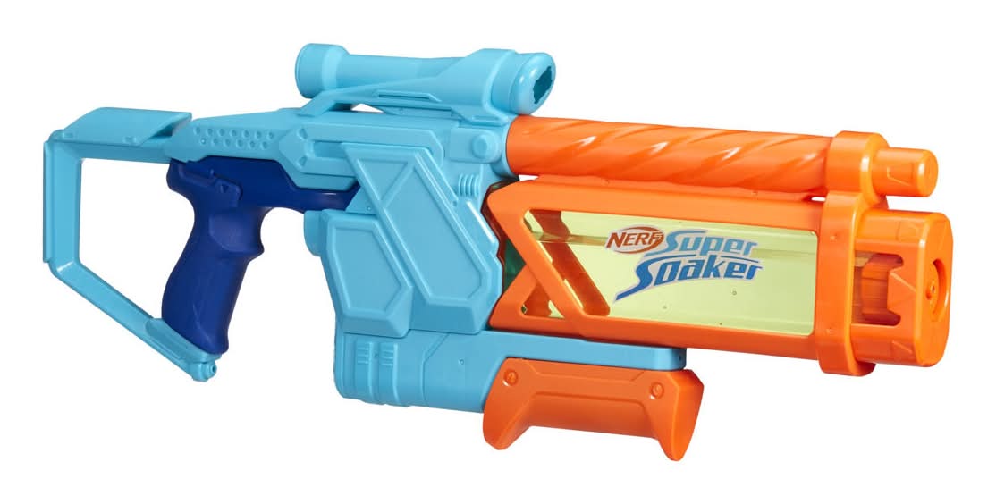 Nerf Super Soaker Mega Dunk-Fill Water Blaster, Blue-Orange
