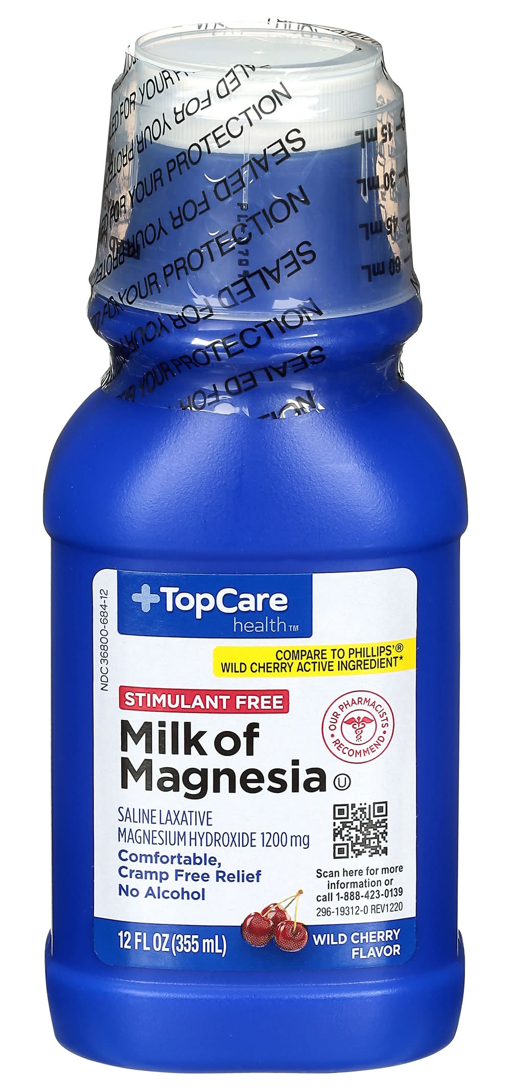 TopCare Health Milk Of Magnesia Saline Laxative, Wild Cherry (12 fl oz)