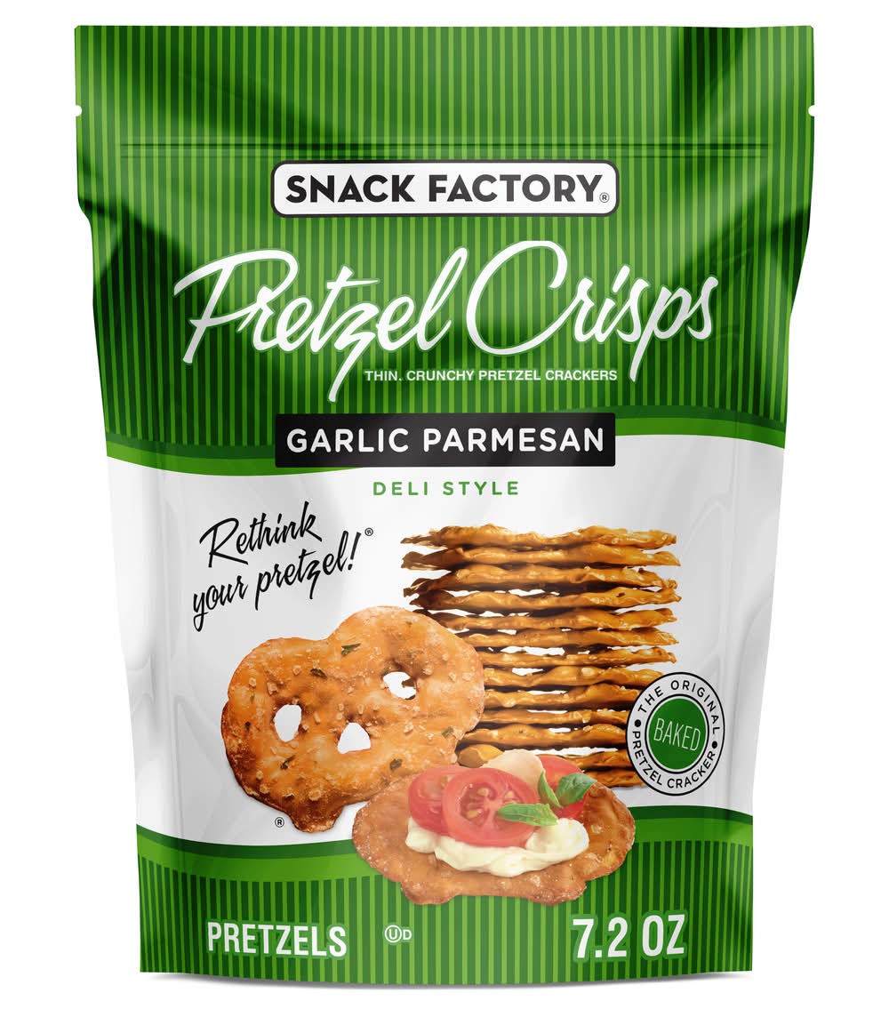 Snack Factory Garlic Parmesan Pretzel Crisps Crackers (7.2 oz)