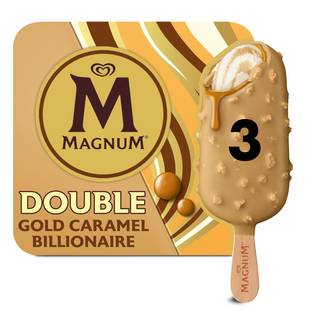 Magnum Double Gold Caramel Billionaire Ice Cream 3 x 85 ml