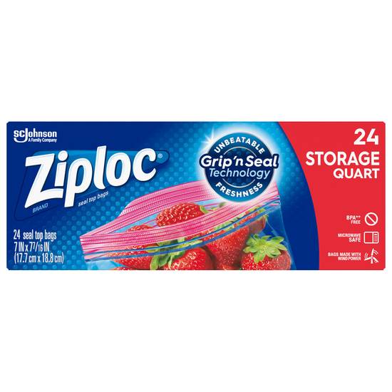 Ziploc Storage Bags Quart (24 ct)
