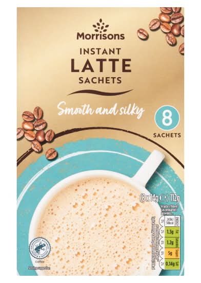 Morrisons Classic Instant Latte Coffee Sachets (8 pack)