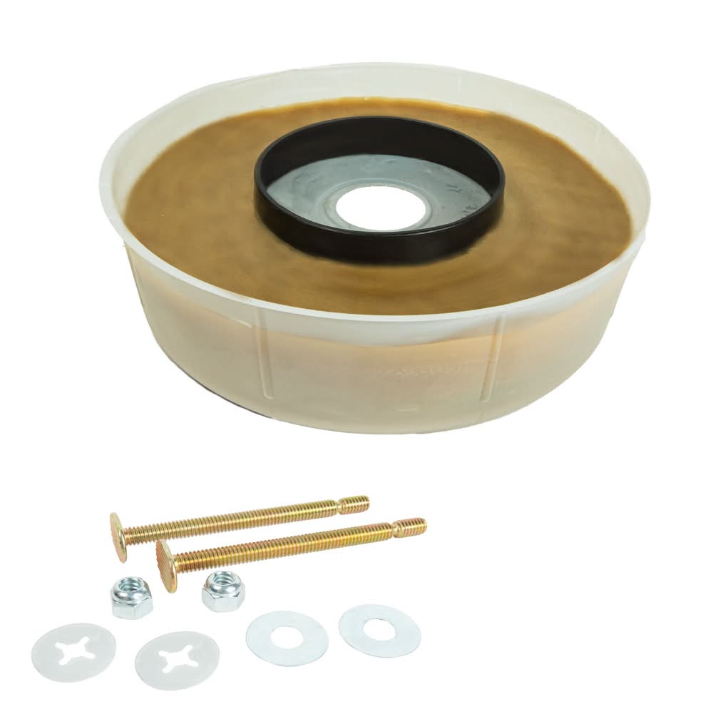 RELIABILT Jumbo Reinforced 4.9-in Brown Wax Jumbo toilet wax ring with bolts