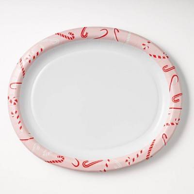 10ct 10"x12" Candy Cane Buffet Plates - Spritz™