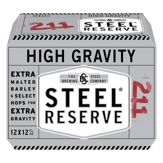Steel Reserve 211 High Gravity Domestic Beer (12 ct, 12 fl oz)