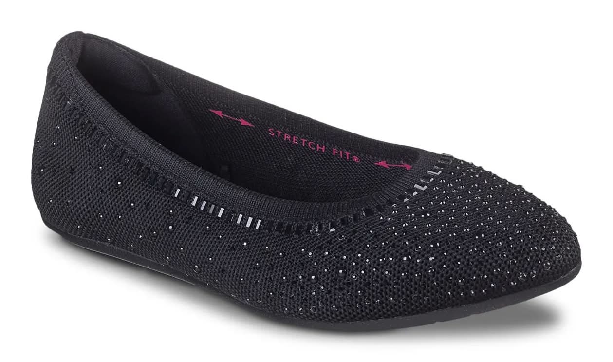 Skechers Cleo 2.0 Mesmerizing Nights Ballet Flat (Black Medium - 9)