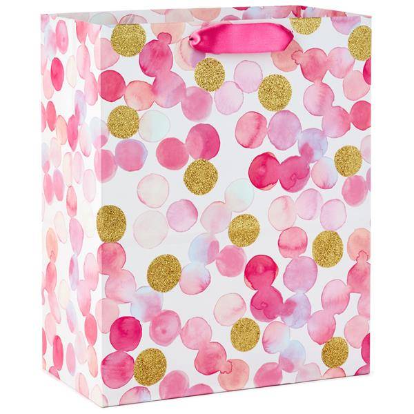 Hallmark Large Gift Bag Pink & Lavendar Dots