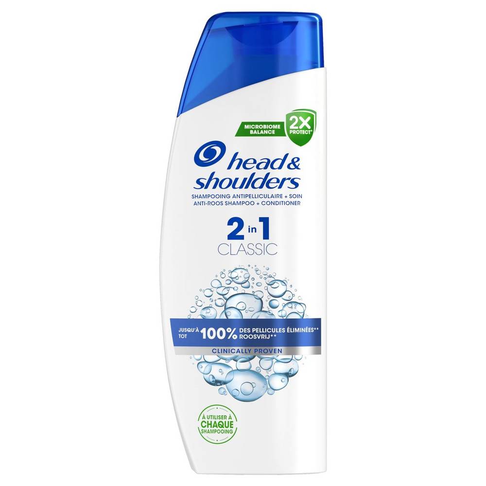 Head & Shoulders Classic 2 en 1 Shampoing Antipelliculaire 300ml