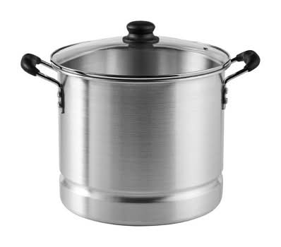 Imusa Aluminum Steamer With Glass Lid 32 Qt