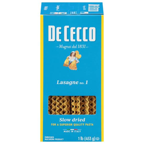 De Cecco Slow Dried Lasagne No.1 Pasta