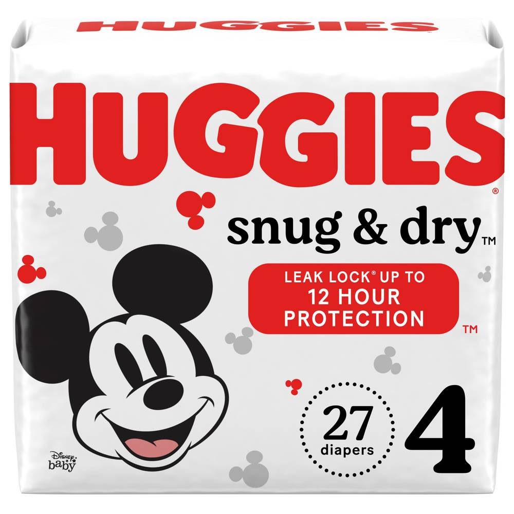 Huggies Snug & Dry Diapers, Size 4, 27 CT