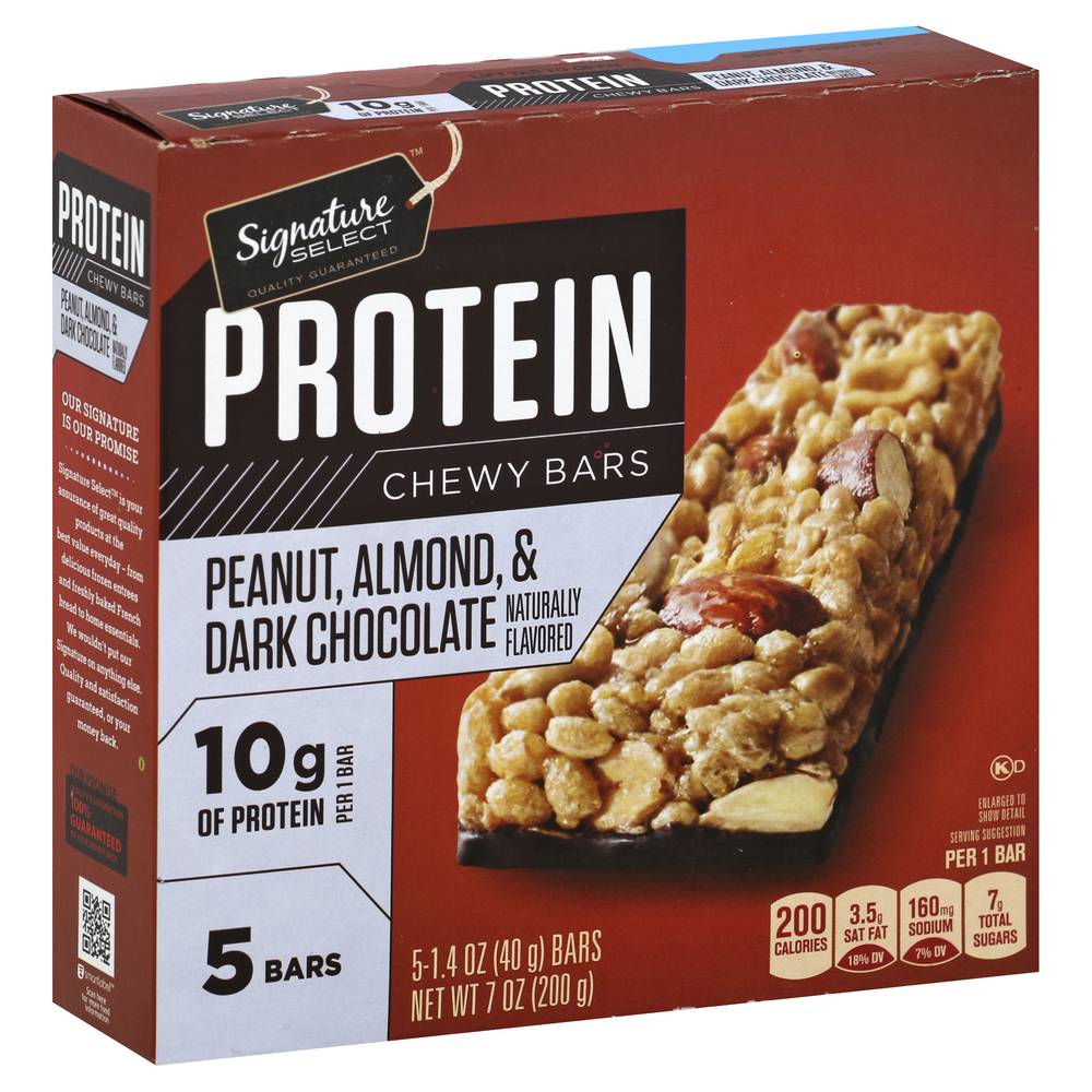 Signature Select Protein Peanut Almond & Dark Chocolate Chewy Bars ( 5 ct )