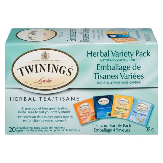 Twinings emballage de tisanes variées en sachets (20 un) - herbal tea variety pack (20 ea)