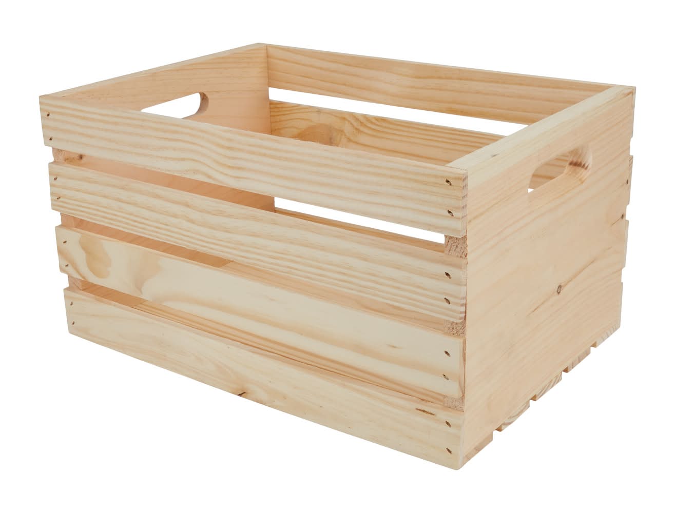 Style Selections Pine Wood Crates Large Unfinished Wood Stackable Milk crate