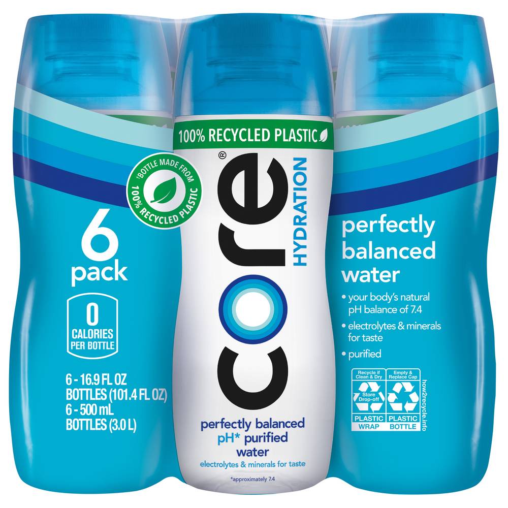 Core Hydration Perfectly Balanced Water (6 x 16.9 fl oz)