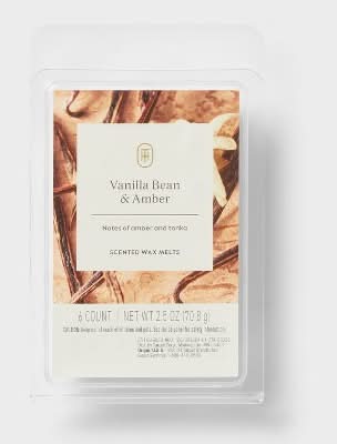 Threshold Wax Melts, Vanilla Bean-Amber (2.5 oz, 6 ct)