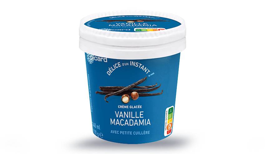 Crème glacée vanille-macadamia