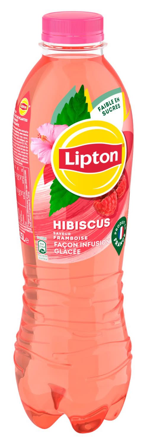 Lipton - Boisson façon infusion glacée hibiscus, framboise (1,25L)