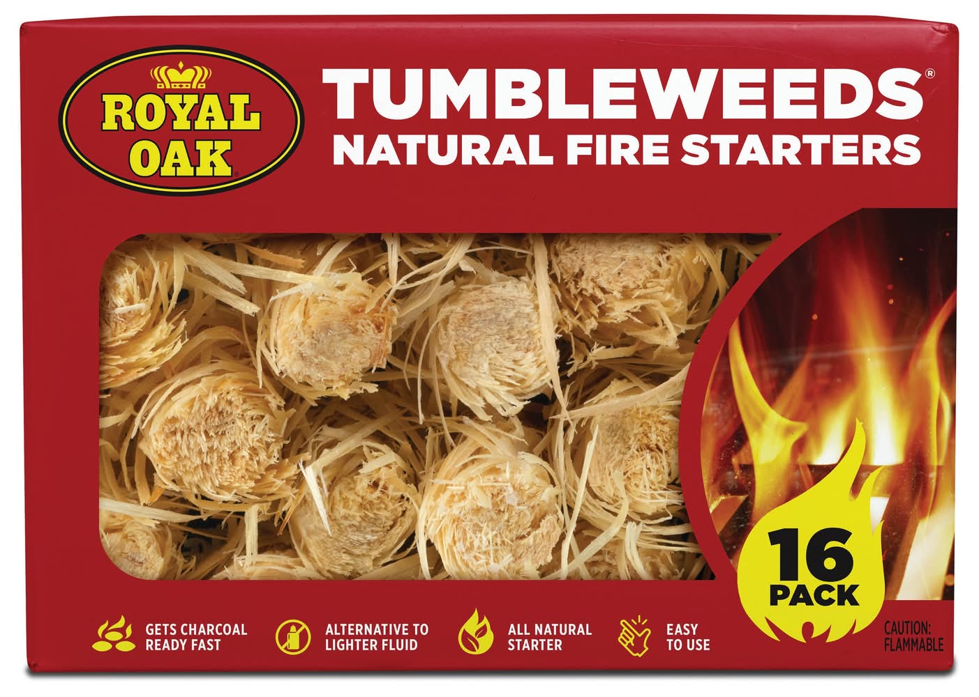Royal Oak Natural Fire Starters 16 -Pack 0.75 Pound(s) Tumbleweed
