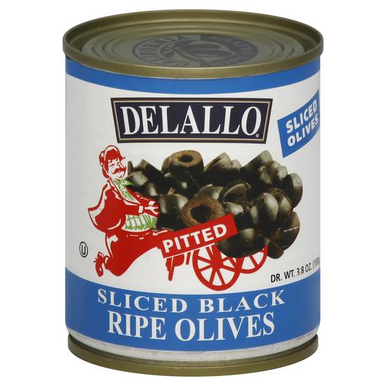 Delallo Sliced Pitted Black Ripe Olives (3.8 oz)