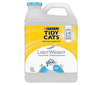 Purina Tidy Cats Low Dust, Multi Cat, Clumping Cat Litter Odor Control Formula, LightWeight Glade Clear Springs