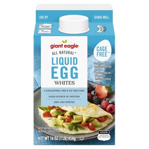 Giant Eagle All Natural Cage Free Liquid Egg Whites (16 oz)