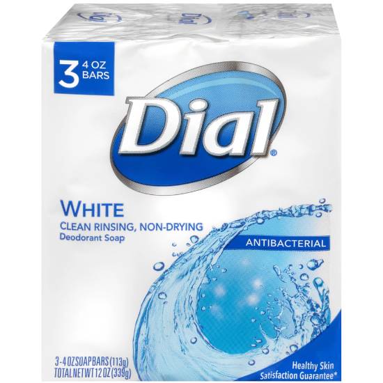 Dial Soap Bar White 3 Pack