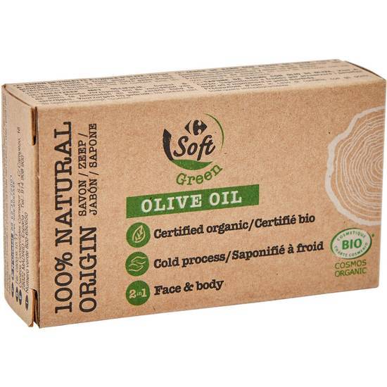 Carrefour Soft Green - Savon corps à l'huile d'olive (100g)