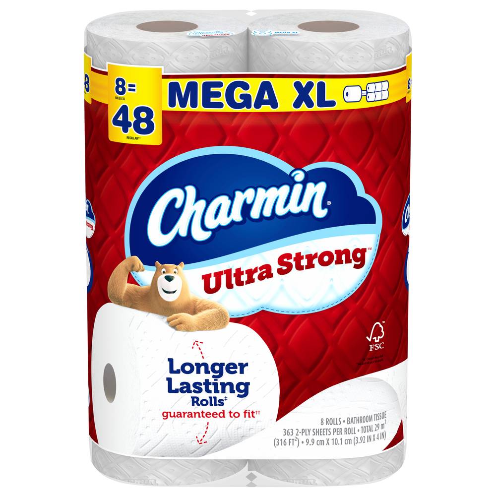 Charmin Ultra Strong Toilet Paper Super Mega Rolls (3.92 x 4 in)(8 ct)