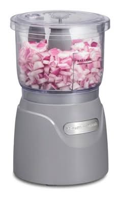 Hamilton Beach 3 Cup Stack & Press Food Chopper, Gray