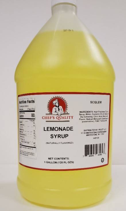 Chef's Quality - Lemonade Syrup, 4 Pack, 1 Gal
