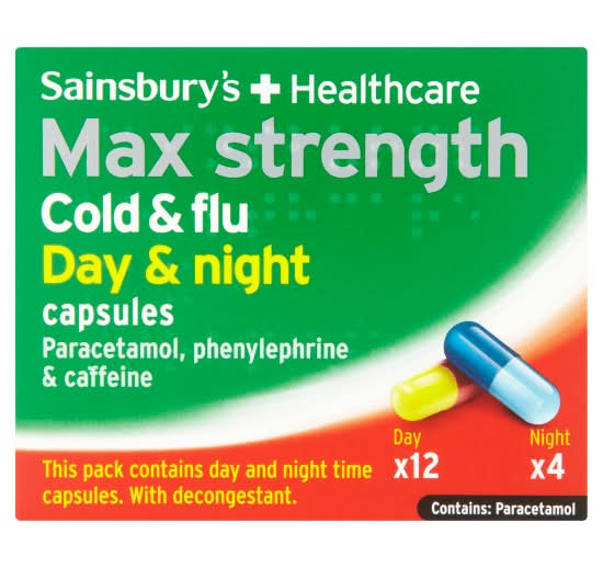 Sainsbury's Max Strength Day & Night Capsules (16 pack)