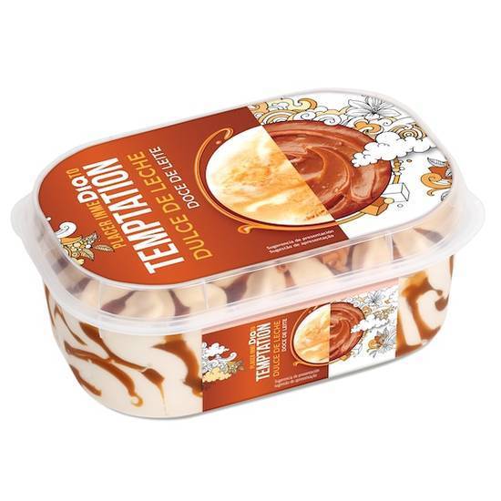 Helado sabor dulce de leche Temptation tarrina 525 g