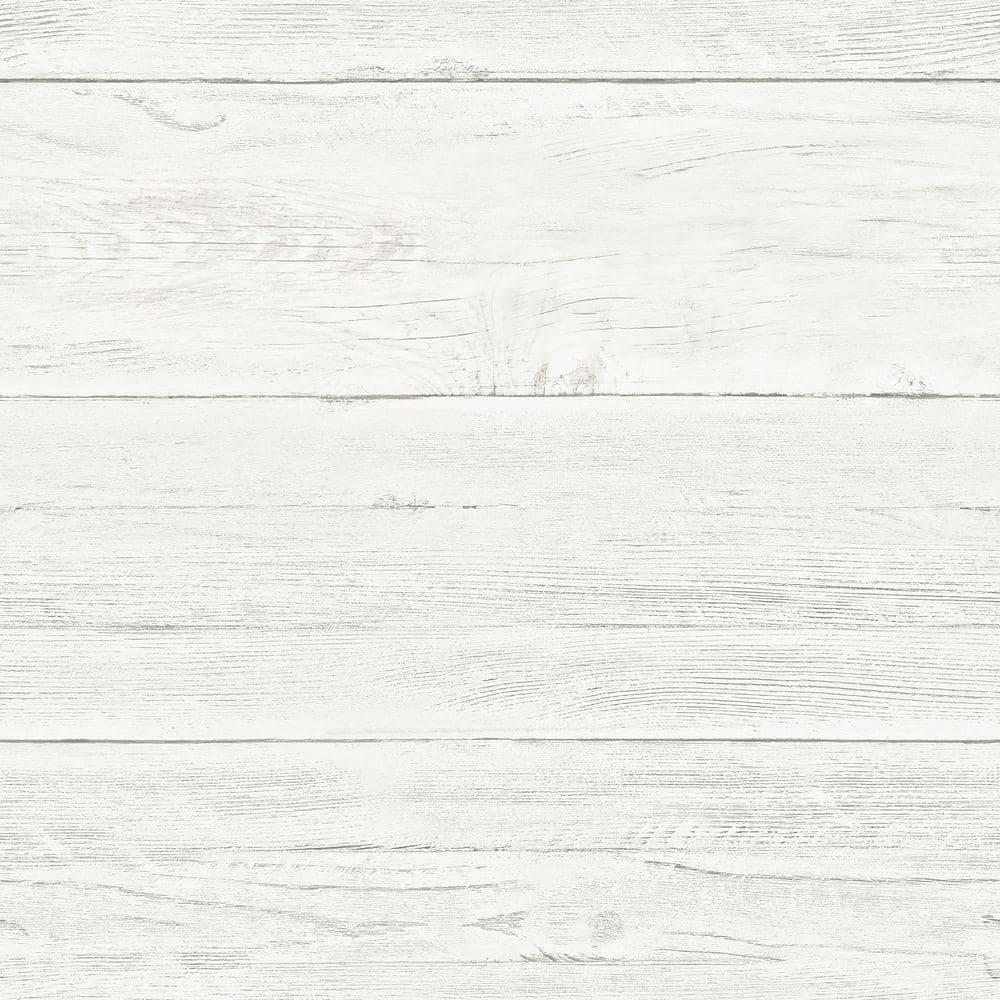 Nuwallpaper Shiplap Vinyl Peel & Stick Wallpaper Roll (Covers 30.75 Sq. Ft.)