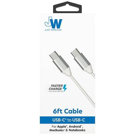 Just Wireless Usb-C To Usb-C Cable