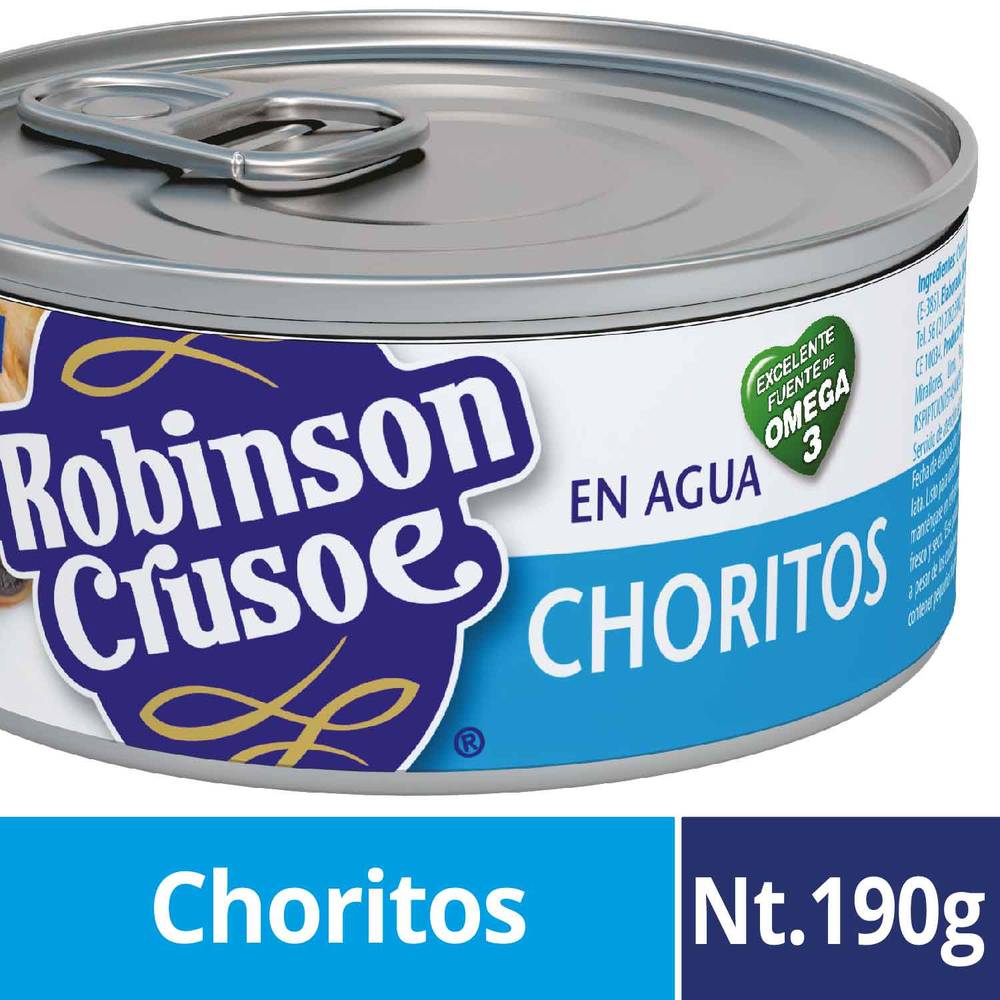 Robinson Crusoe · Choritos en agua (190 g)