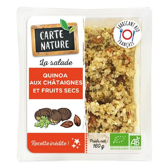 Salade quinoa chataigne 160g - CARTE NATURE - BIO