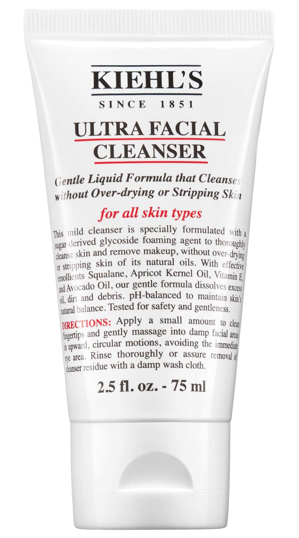 Kiehl'S Since 1851 Mini Ultra Facial Gentle Face Cleanser with Glycerin 2.5 oz / 75 ml