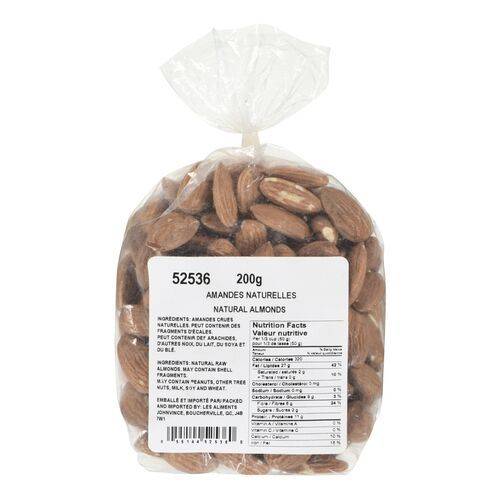 Amandes naturelles (200 g) - natural almonds (200 g)