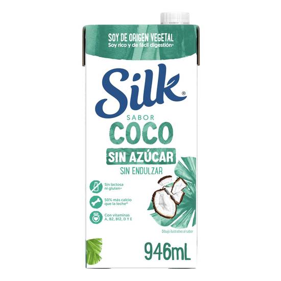 Silk alimento líquido sin azúcar (946 ml) (coco)