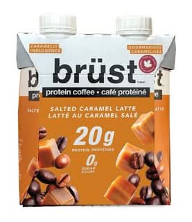 brüst Protein Coffee, Salted Caramel Latte (4 x 330 ml)