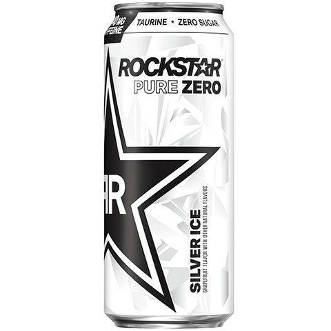 Rockstar Pure Zero Silver Ice 16oz
